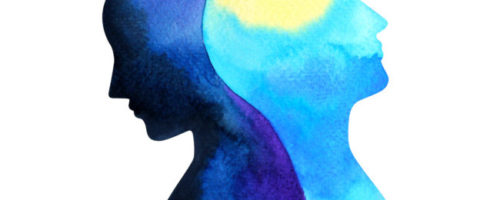 bipolar disorder mind mental health connection watercolor painting illustration hand drawing design symbol